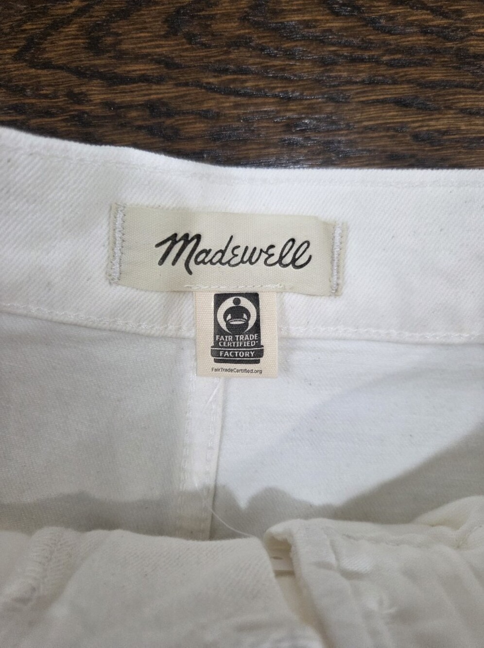 NWT Madewell White High-Waist Shorts Sz.25 White Denim - Picture 3 of 8
